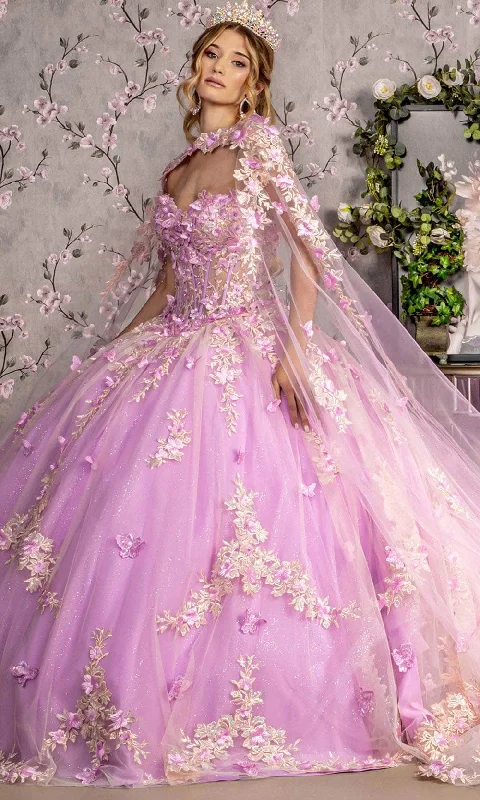 GLS by Gloria GL3467 - Sweetheart Floral Ballgown