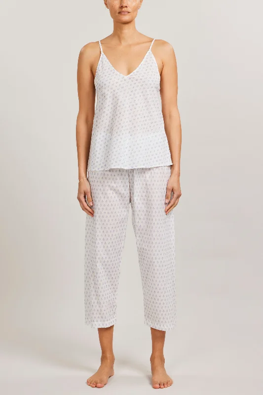 Cami Cropped Pant PJ Set - Leaves