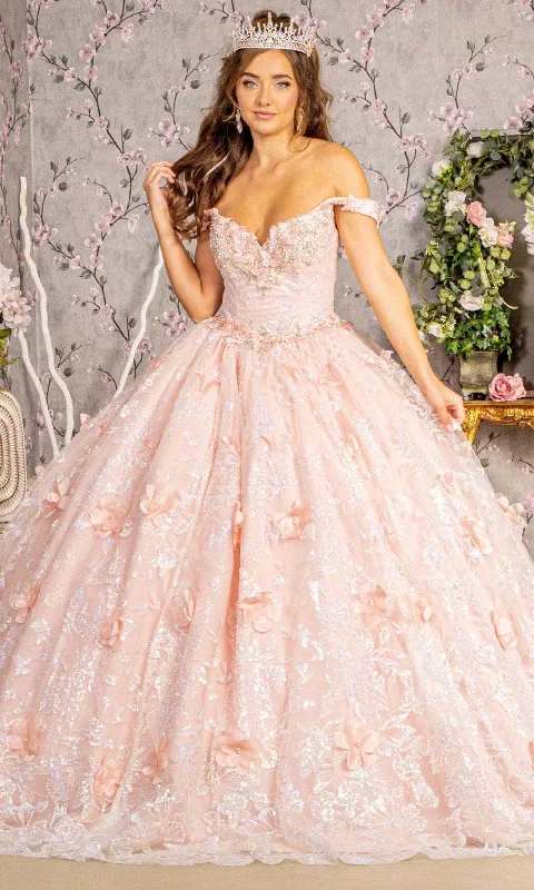 Elizabeth K GL3183 - Sequin Basque Ballgown