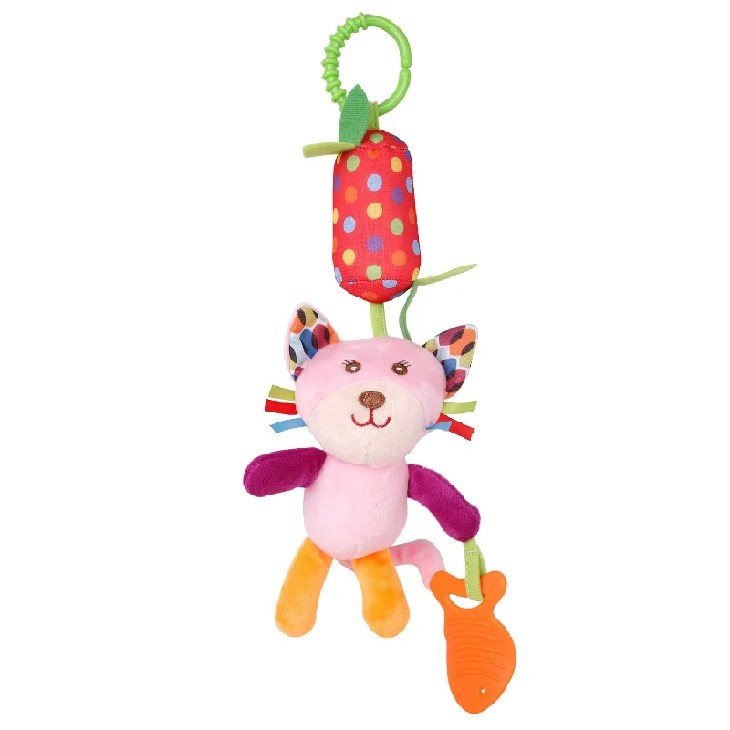 Rabbit Purple And Multicolour Hanging Toy / Wind Chime With Teether