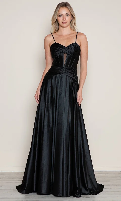 Poly USA 9700 - Pleated Detail Sweetheart Prom Dress