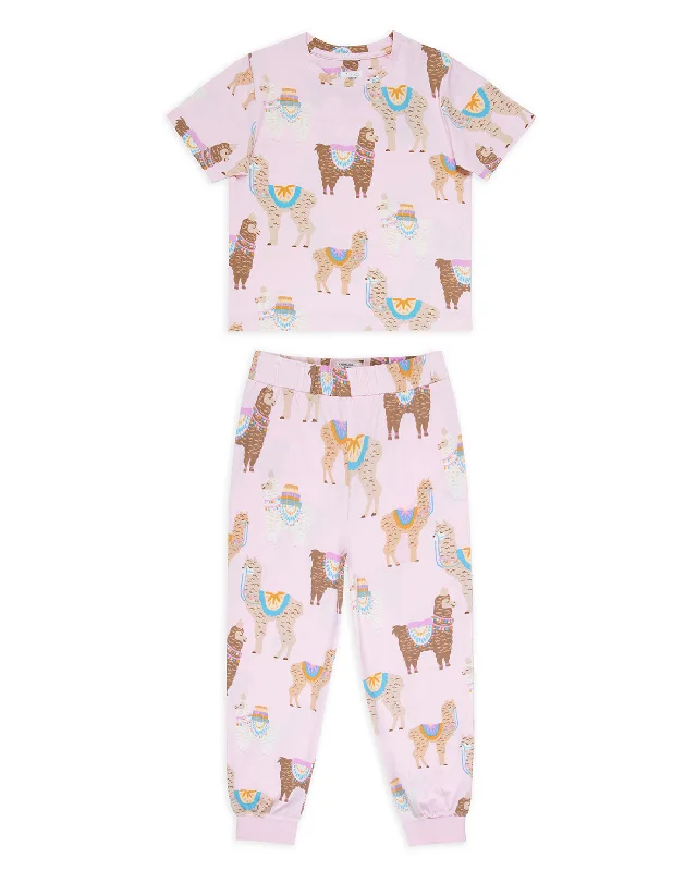 Kids Alpaca Print Long Pyjama Set