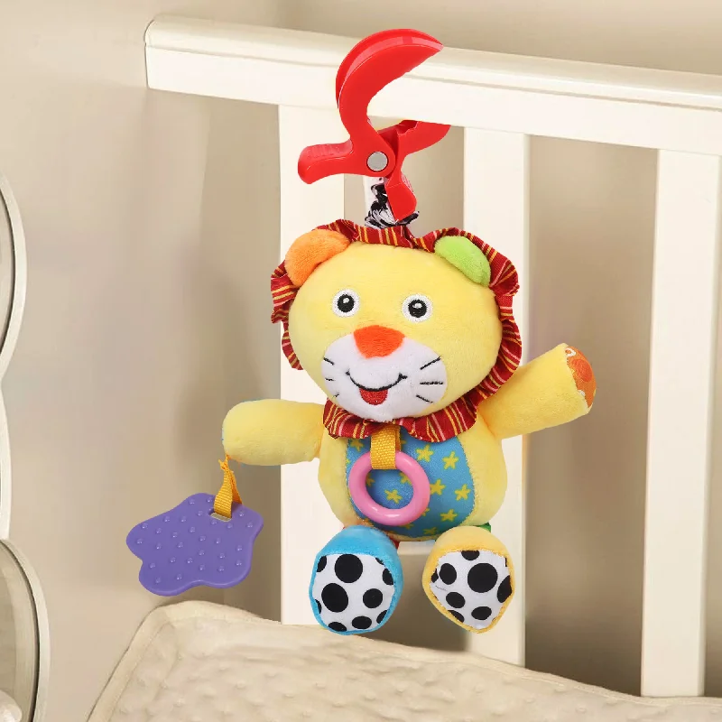 Lion Yellow Hanging Pulling Toy With Teether