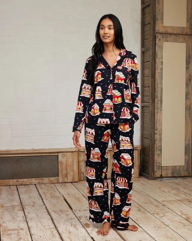 Christmas Toy Shop Print Long Pyjama Set