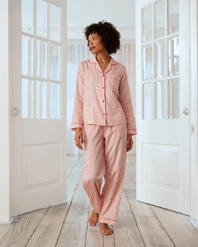 Organic Cotton Stripe Button Up Pyjama Set