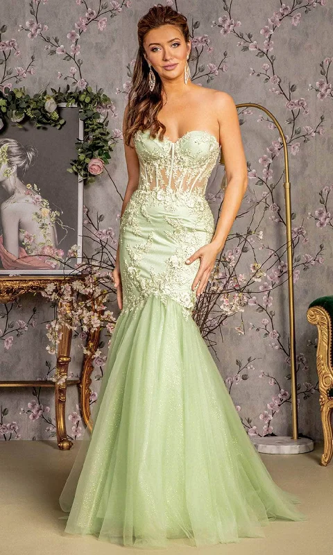 GLS by Gloria GL3211 - Strapless Trumpet Gown