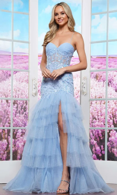 Colors Dress 3471 - Mesh Ruffle Prom Dress