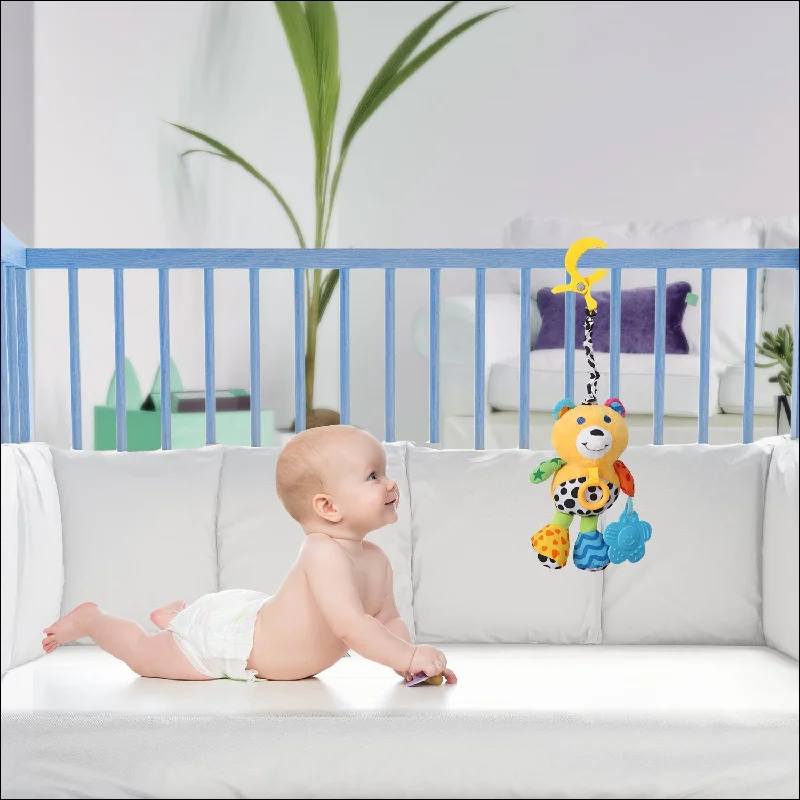 Animal Yellow Hanging Pulling Toy With Teether