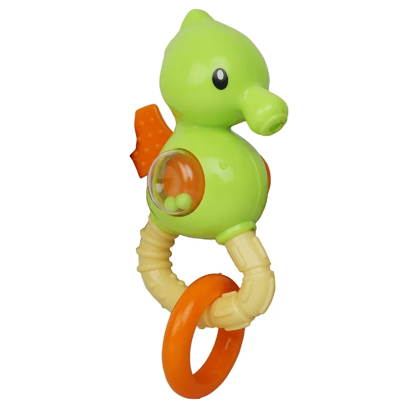 Seahorse Green Rattle Toy