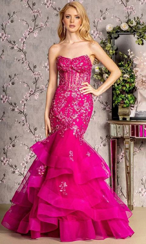 GLS by Gloria GL3216 - Sequin Sheer Bodice Gown