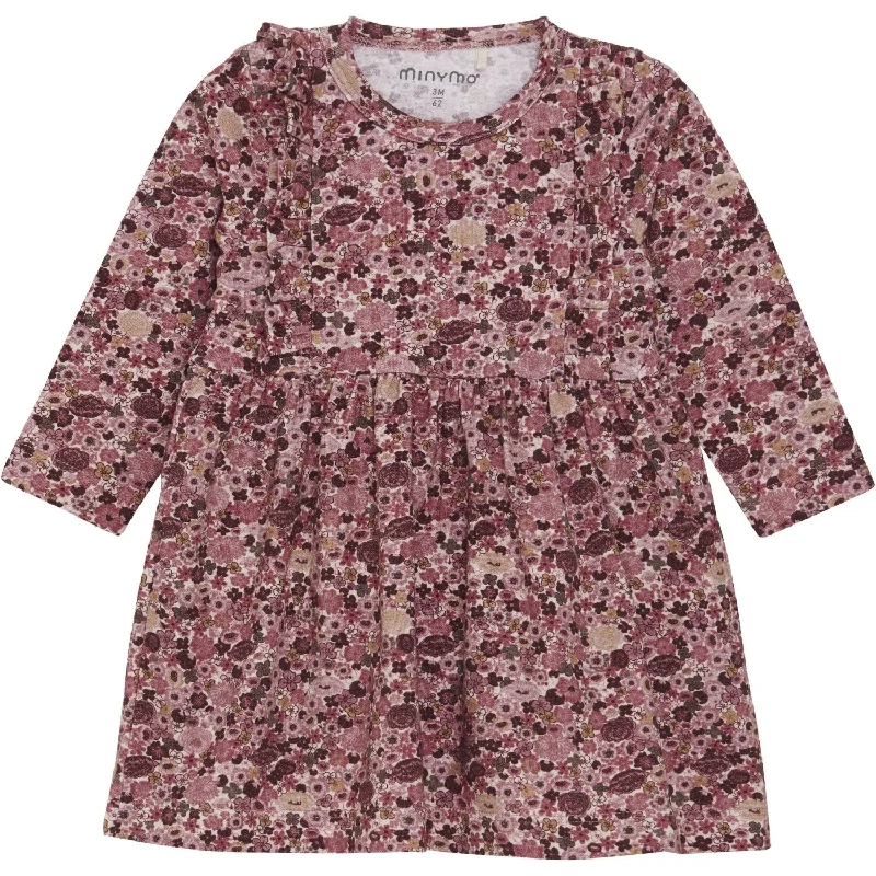 Minymo Dusty Rose Dress AOP