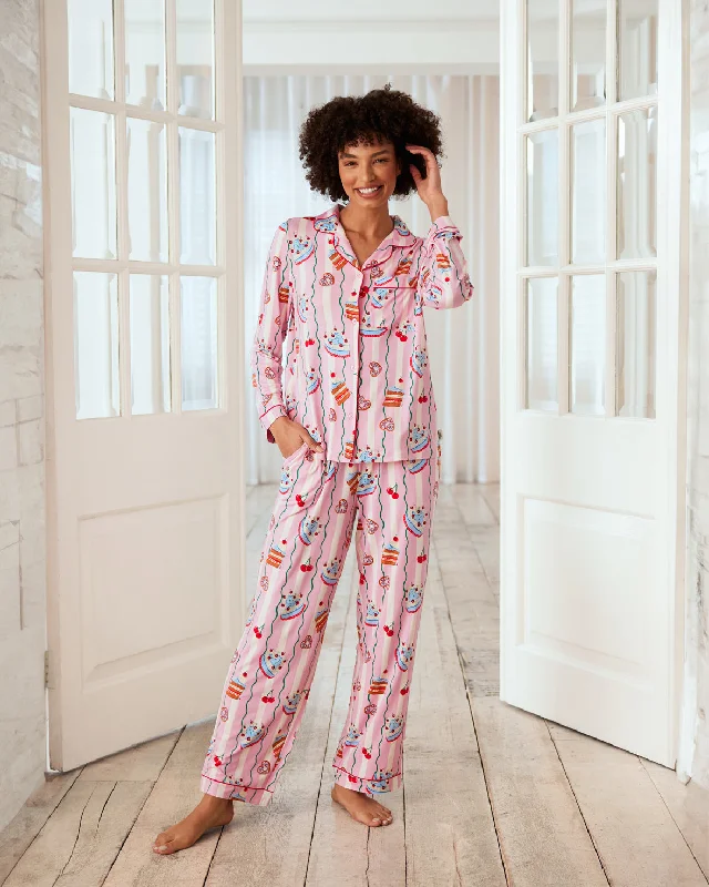 Cake Print Long Pyjama Set