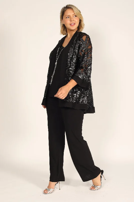 R&M Richards 7547W Formal Plus Size Jacket Pant Suit