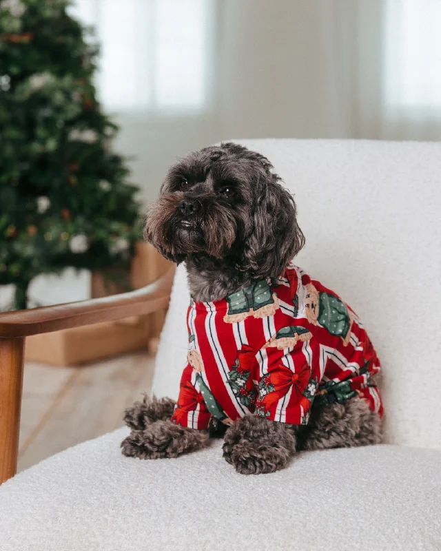 Pet Christmas Dog & Wreath Print Pyjama T-shirt