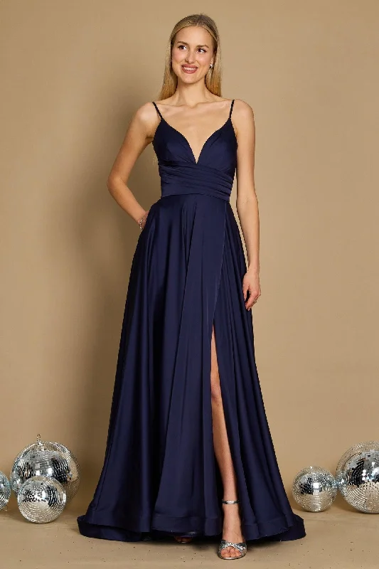 Long Spaghetti Strap Prom Formal Gown