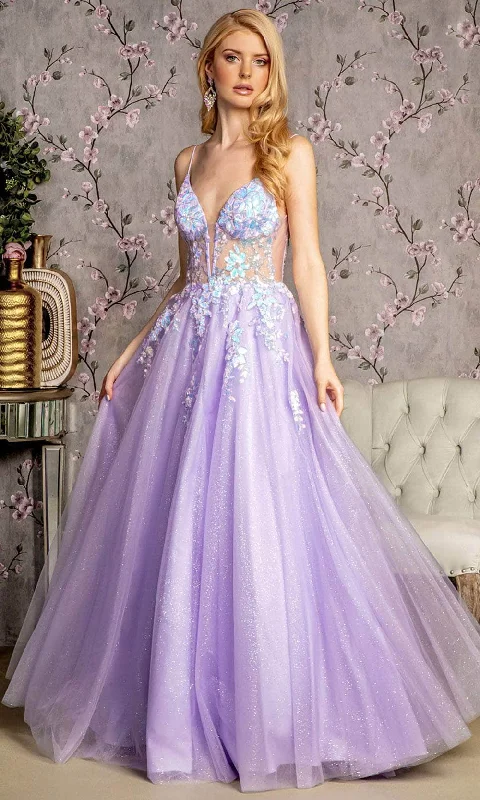 GLS by Gloria GL3226 - Glitter A-Line Gown