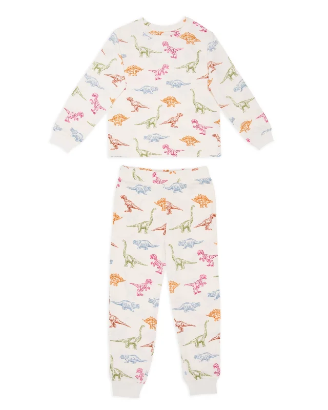 Kids Dinosaur Print Long Pyjama Set