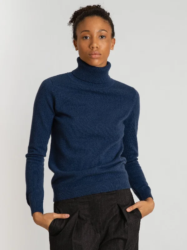 Cashmere sweater "Hedda" - mountain blue