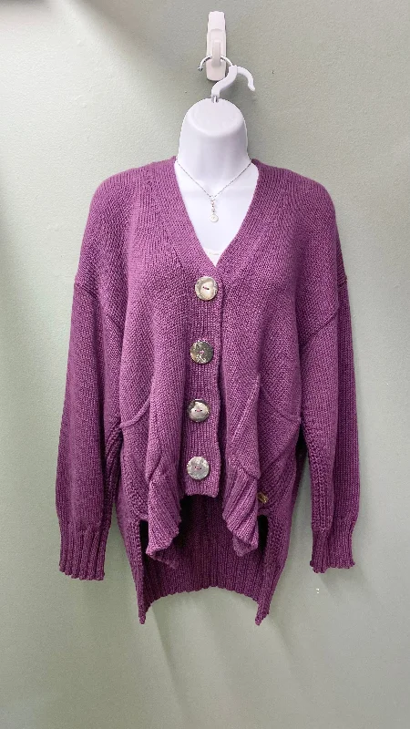 * Shannon Passero Eggplant Cardigan Sweater