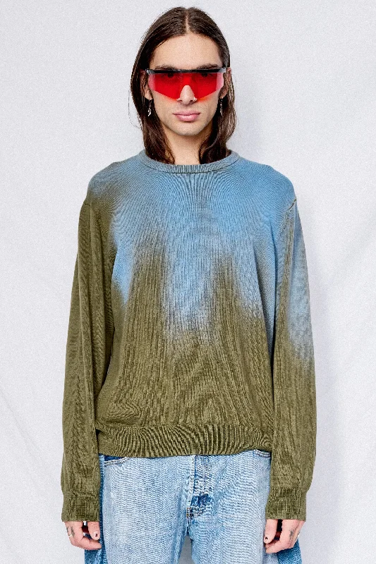 Green/Blue Airbrush Sweater