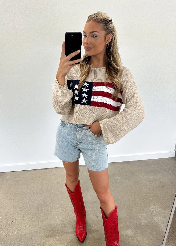 Ribbed Flag Sweater