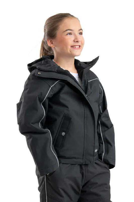 Berne Black 100% Nylon Youth Splash Insulated Jacket