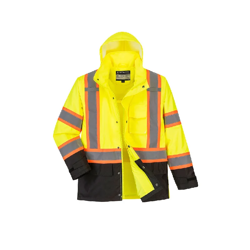 Hi-Vis Contrast Tape Rain Jacket - Classsic Fit