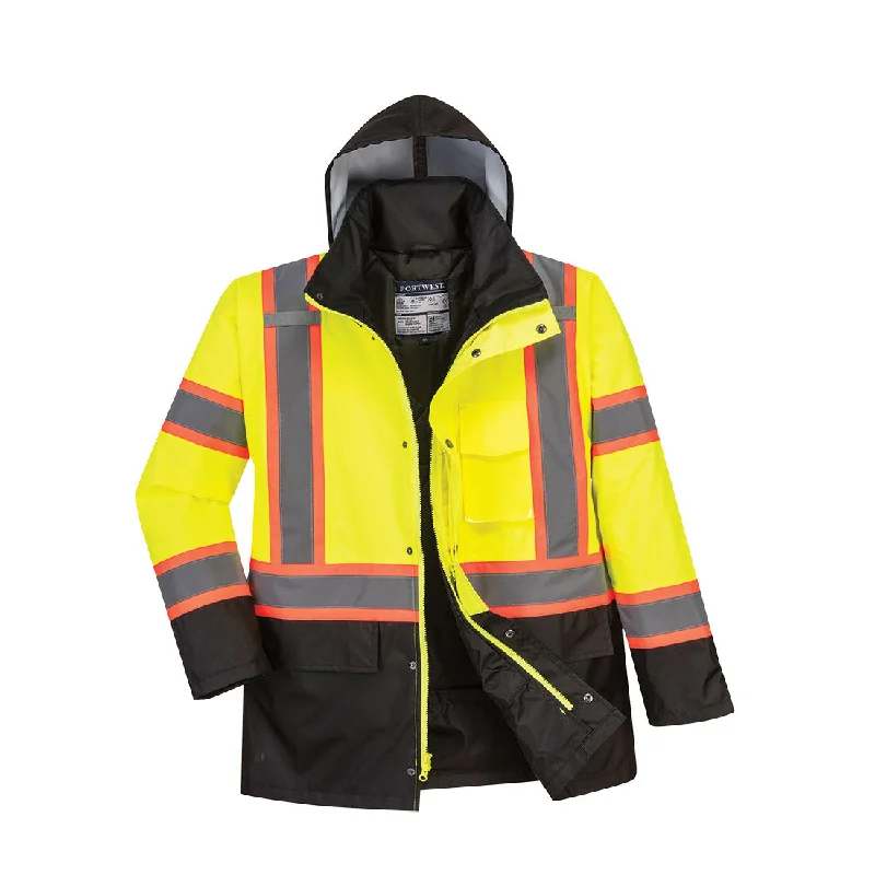 Hi-Vis Contrast Tape Traffic Jacket - Classsic Fit