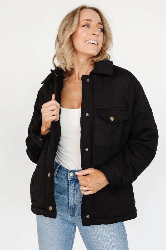 Nadia Button Up Jacket | Black