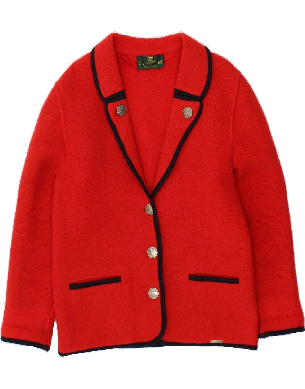 GIESSWEIN Womens 3 Button Blazer Jacket EU 40 Medium Red