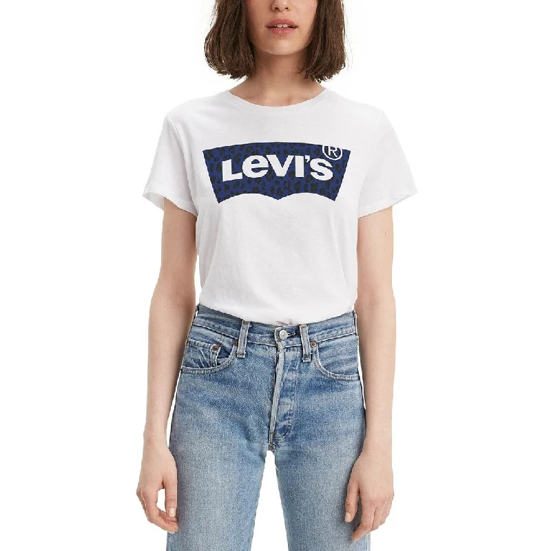 Levi's Women's Batwing Perfect Graphic Logo T-Shirt White Size Large