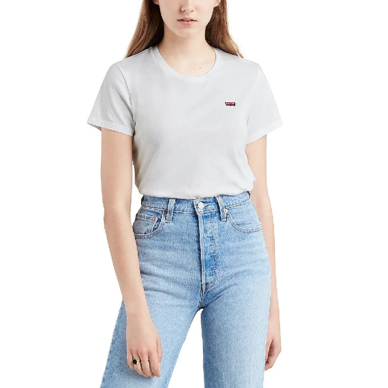 Levi's Women's The Perfect Crewneck T-Shirt White Size XX-Large - XXL