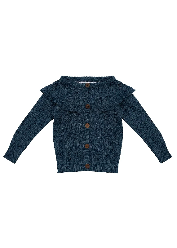 Magnolia Knitted Cardigan - Deep Sea