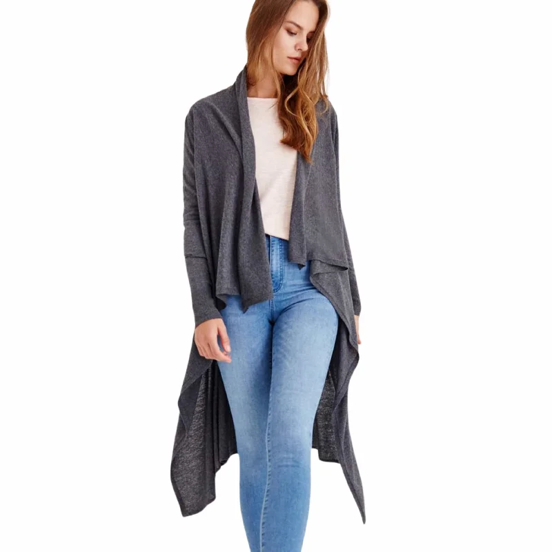 OXXO - Long Sleeve Asymmetric Cardigan