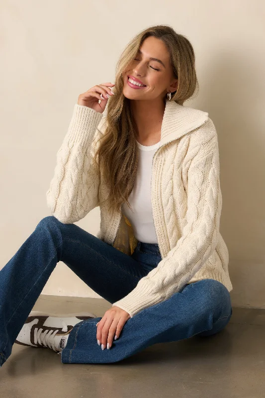 Z Supply Hemingway Ivory Seasalt Cable Cardigan